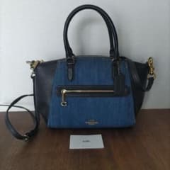 コラ様用　COACH デニム レザー 2WAY ショルダーバッグのサムネイル