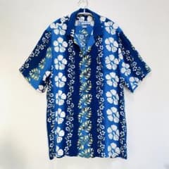PACIFIC & AMERICA アロハシャツ ハイビスカス　ハワイ製　古着のサムネイル