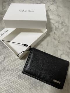 Calvin Klein 黒 レザー カードケースのサムネイル