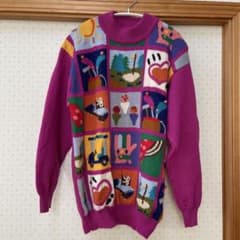 novara ノバラ ニット　ウール100% ナルミヤ　動物 ナルミヤ NOVARA ウール100% セーター M - メルカリ