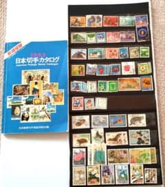 日本切手カタログ 1983年版 &使用済切手コレクション65枚セット - メルカリ