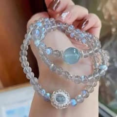 癒し系青色天然石 多層ブレスレットのサムネイル