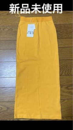 zara タイトスカート　鮮やか黄色！のサムネイル