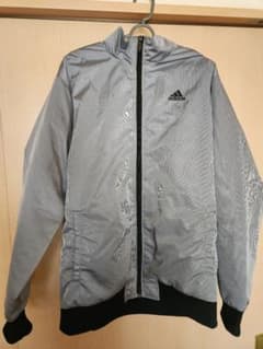 adidas メンズ ジップアップ ジャケット グレーのサムネイル