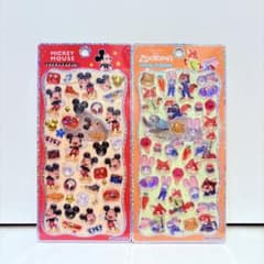 ミッキー、ズートピア ディズニー プチドロップステッカー 2種セットのサムネイル