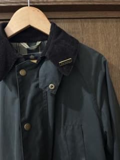 値下☆Barbour ダークグリーン ジャケット 38 バッヂ付き ビデイル 