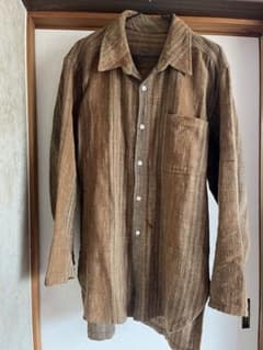 うさとの服　メンズ長袖シャツ　シャツジャケット　ブラウン うさとの服 メンズ長袖シャツ シャツジャケット ブラウン - メルカリ