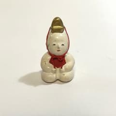骨董　大きめ御所人形　共箱付　縁起物　節句　時代物　アンティーク　古物　蔵出し 骨董 稚児 御所人形 日本人形 三番叟 民芸 郷土玩具 縁起物
