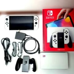 ​【美品】Switch 有機ELモデル ホワイト 付属品完備 128GB SD付
