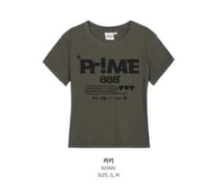 MUSINSA PRIMATE レディース スリムフィット 半袖Tシャツ カーキのサムネイル