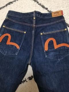 美品 濃紺 EVISU PMG デニム オレンジ刺繍カモメ W29 - メルカリ