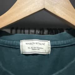 ✴*︎様 MAISON KITSUNÉ ダブルフォックス Tシャツ グリーン Lのサムネイル