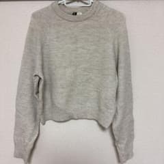 H&M DIVIDED クルーネック ニット ベージュ Mのサムネイル
