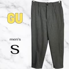 美品✨【GU】ドライワイドイージーアンクルパンツSW ウエストゴム　グレー　S