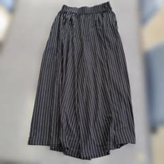 ストライプ柄 ワイドパンツ Lサイズのサムネイル