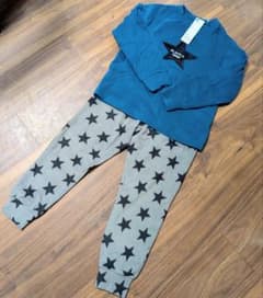 GU 星柄 青色 パジャマセットのサムネイル