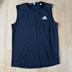 adidas ノースリーブ トレーニングウェア ブラックのサムネイル