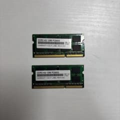 ノートPC用メモリ DDR3 4GB 2枚セット 本体のサムネイル