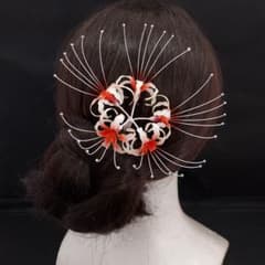 ディップアート　彼岸花　簪のサムネイル