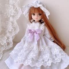 リカちゃんハンドメイド服☆純白ダブルレースドレス - メルカリ