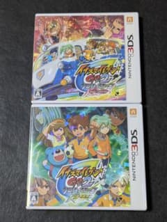 3DS Inazuma Eleven GO2 크로노 스톤 라이 메이 네프 2 세트
