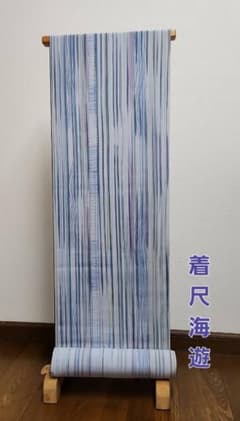 シケ引き染め正絹　着尺　 海遊　ストライプ柄 シケ引き染め正絹 着尺 海遊 ストライプ柄 - メルカリ