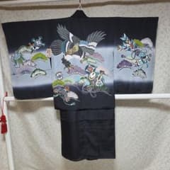 5-042 (保管品) 七五三 男児 正絹 四つ身着物 アンサンブル | Mercari