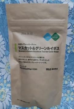 【新品】無印良品 マスカット＆グリーンルイボス　水出しフレーバーティーのサムネイル