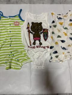 ベビー服 80cm 3点セット ノースリーブ タンクトップ ロンパース 男の子のサムネイル