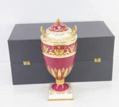  コロンビア パウダー ルビー メロー ベース 花瓶 壺 置物 Wedgwood コロンビア パウダー ルビー メロー ベース 花瓶 壺 置物