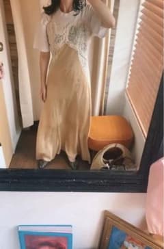 vintage ベージュ レース ワンピース jantiques aprilのサムネイル