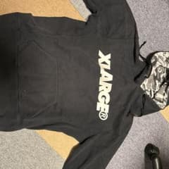 XLARGE カモフラージュフード パーカー 黒のサムネイル