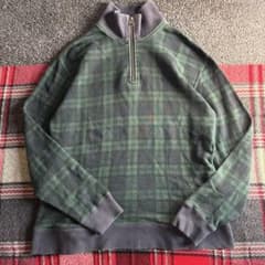 POLO RALPH LAUREN 하프 Zip 체크 무늬 스웨트