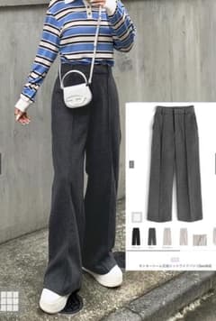 グレイル　センターシーム圧縮ニットワイドパンツ[sm363]のサムネイル