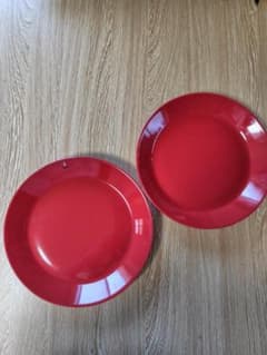 iittala　イッタラ　ティーマ赤　21cmプレート　2枚セットのサムネイル