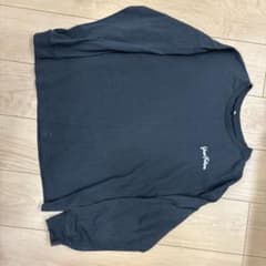 ダークグレー 長袖Tシャツ メッセージプリントのサムネイル