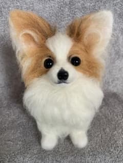 ⭐️KM様専用オーダー・羊毛フェルト犬・おすわりパピヨンちゃん