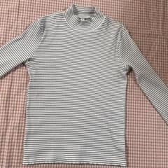 UNIQLO リブハイネックT 長袖 ボーダー Lサイズ