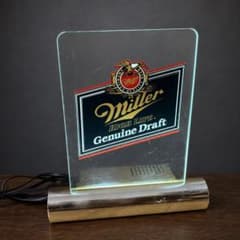 ヴィンテージ Miller Genuine Draft 電飾看板 卓上ライトのサムネイル