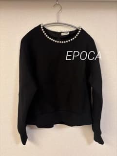 美品】EPOCAパール装飾 黒 トレーナースウェットトップス 38 - メルカリ