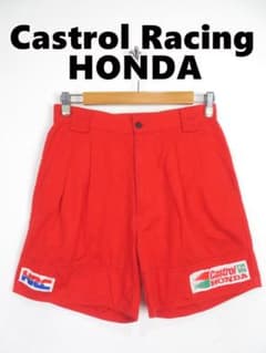 90s カストロール ホンダ HRC 公式 レーシング パンツ 79 赤 当時物 90s カストロール ホンダ HRC 公式 レーシング パンツ 79 赤 当時物