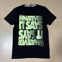 黄緑文字プリント黒Tシャツ　swag dripのサムネイル