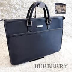 BURBERRY ビジネスバッグ バーバリー ノバチェック ロゴプレート A4