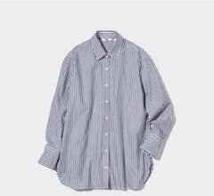 Uniqlo コットンストライプシャツ　長袖のサムネイル