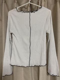 GRL 配色メロウフレアスリーブトップスF [fo1733] ホワイトのサムネイル