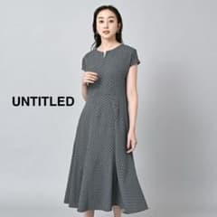 UNTITLEDジオメ柄ワンピース 極美品 アンタイトル ロングワンピース