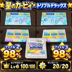 星のカービィ トリプルデラックス 3DS 98%データ×2 ソフトのみ