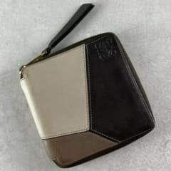 LOEWE 로에베 퍼즐 컴팩트 지갑 2 접는 지갑 아나그램 블랙