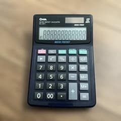 オーム電機 防水卓上電卓 12桁 KCL-501T 動作確認済みのサムネイル