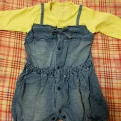 ふなっしーカラーがかわいい女の子用ロンパースのサムネイル